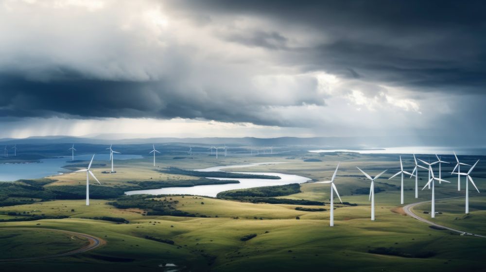 Wind turbines in the countryside