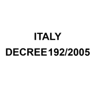 Italy Legislative Decree 192/2005 (Energy Performance of Buildings)