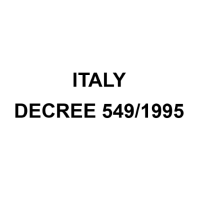 Italy Legislative Decree 549/1995