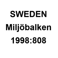 Sweden Environmental Code (Miljöbalken 1998:808)