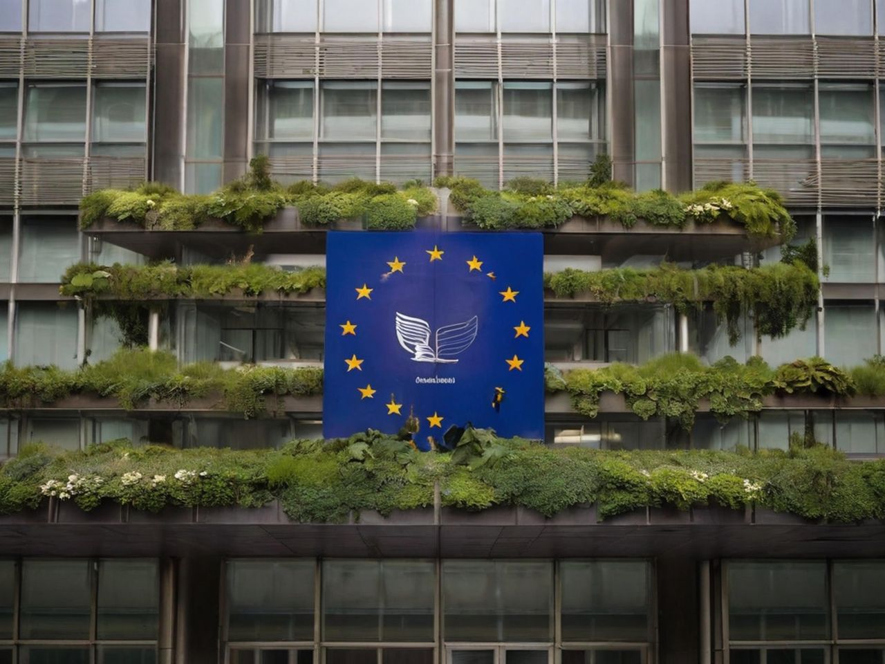 European commission with plants sustainability EU